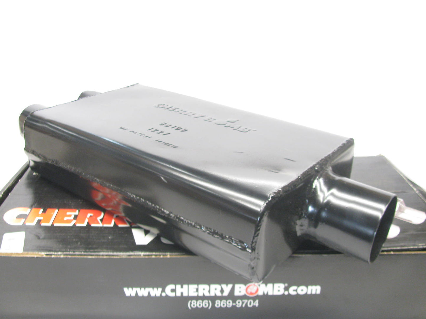 Cherry Bomb 88109 Vortex Muffler 3'' Center ID, 2.5'' Dual OD, 16'' Length