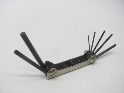 NOS Chesco 88017 7 Piece Folding Hex Key Set 1.5mm 2 2.5 3 4 5 6 - MADE IN USA