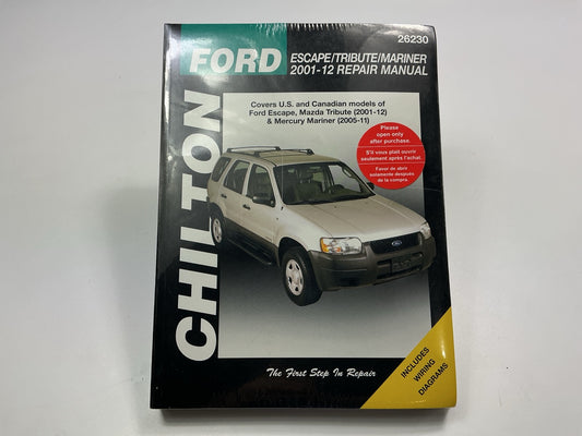 SEALED - Chilton 26230 Repair Manual - 2001-2012 Ford Escape, Mazda Tribute