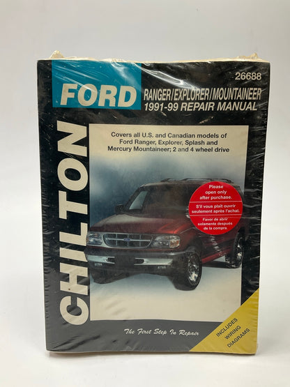 SEALED - Chilton 26688 Repair Manual 1991-1999 Ford Ranger, Explorer