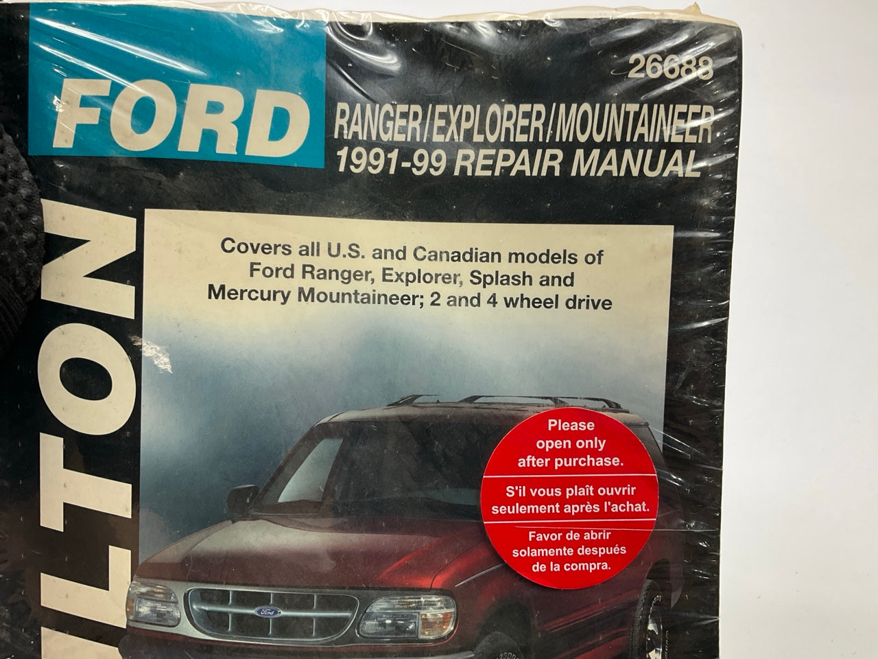 SEALED - Chilton 26688 Repair Manual 1991-1999 Ford Ranger, Explorer