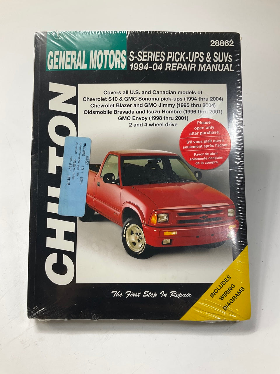 Chilton 28862 Repair Manual General Motors S-Series Pick Ups & SUVs 1994-2005