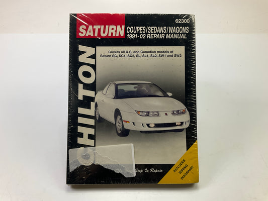 SEALED - Chilton 62300 Repair Manual - 1991-2002 Saturn SL1 SC1 SC2 SL2 SW1 SW2