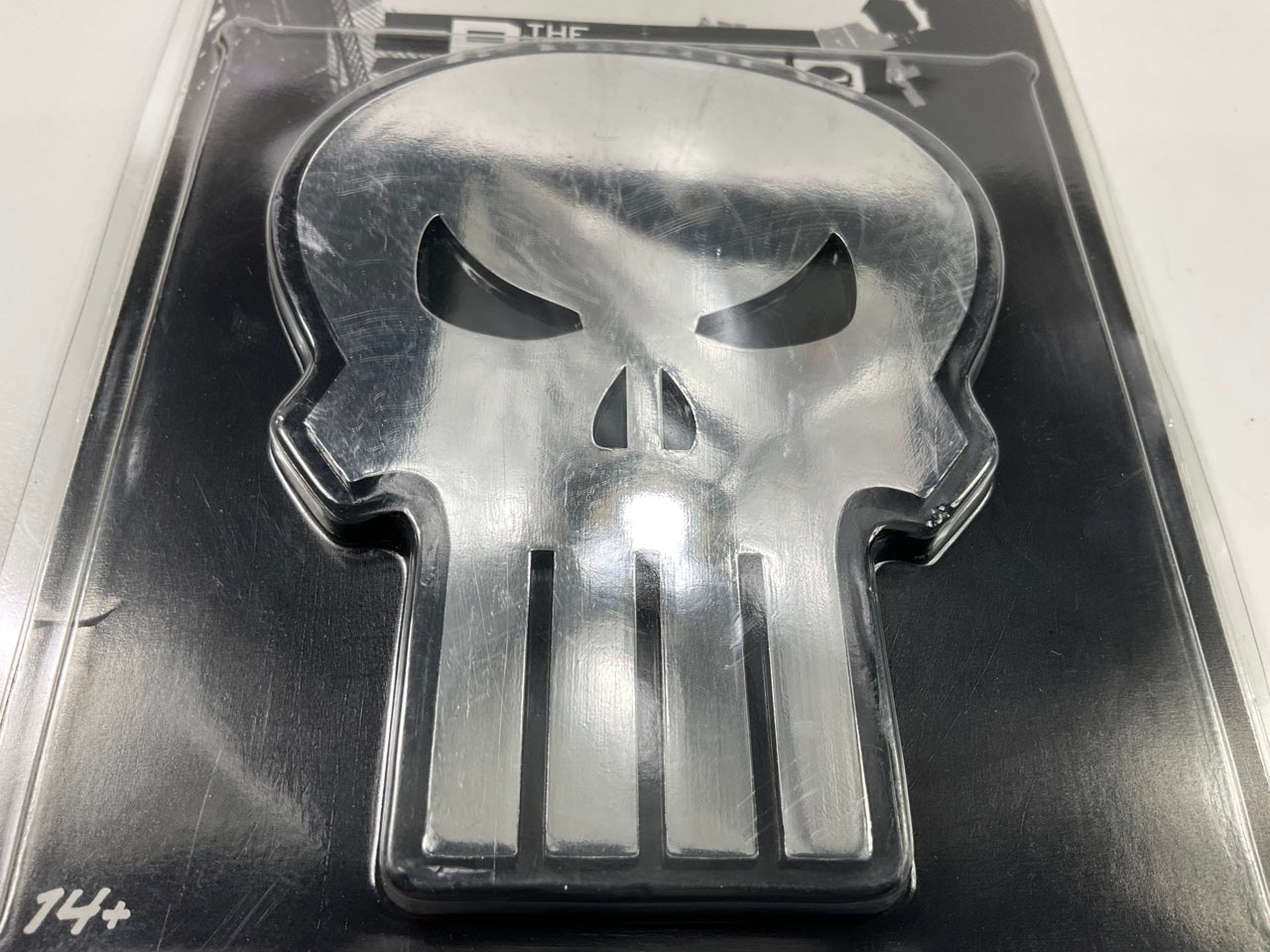 Chroma 41501 Punisher Skull Injection Molded Chrome Colored Emblem Decal