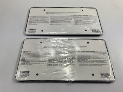 Set Of (2) Chroma 42528 License Plate Frames - Built Ford Tough
