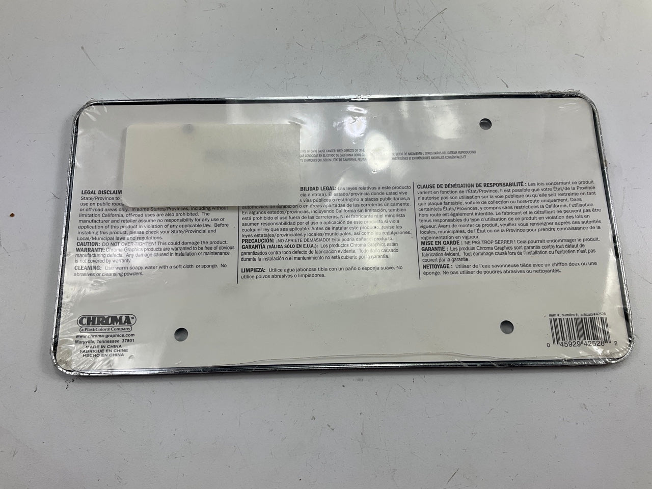 Chroma 42528 License Plate Frame - Built Ford Tough
