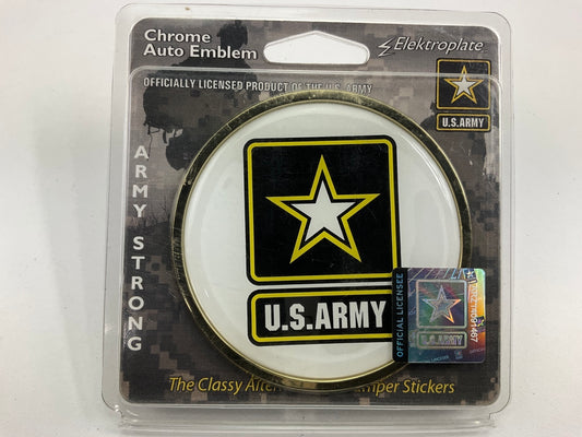 Chrome Emblems Elektroplate US ARMY-SL 3'' Round Emblem