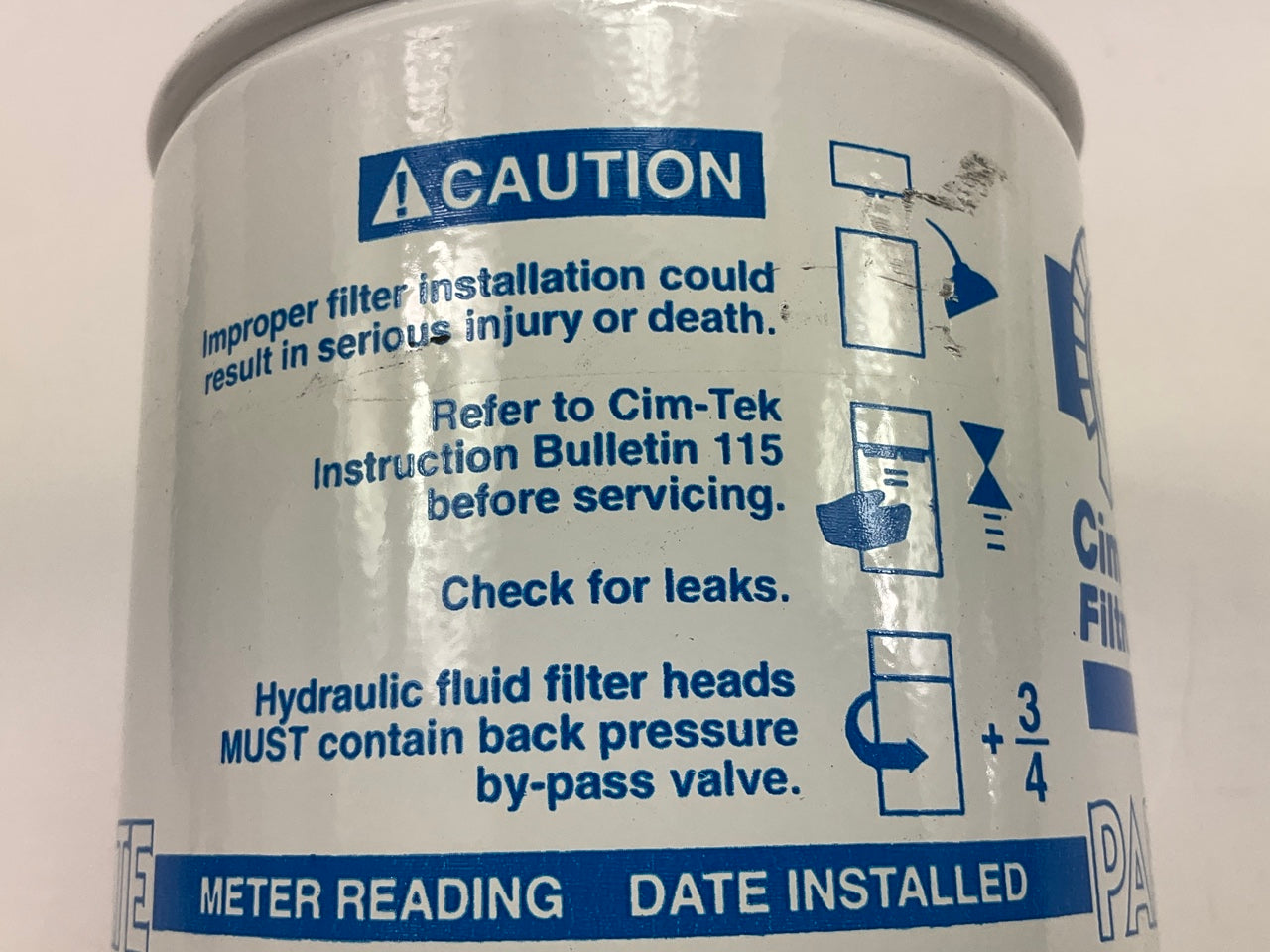 (2) Cim-Tek 70136 Industrial Spin-On Particulate Removal Hydraulic Filters