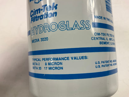 (2) Cim-tek 70142 Hydroglass 10-Micron Hydraulic Spin-on Fuel Filters