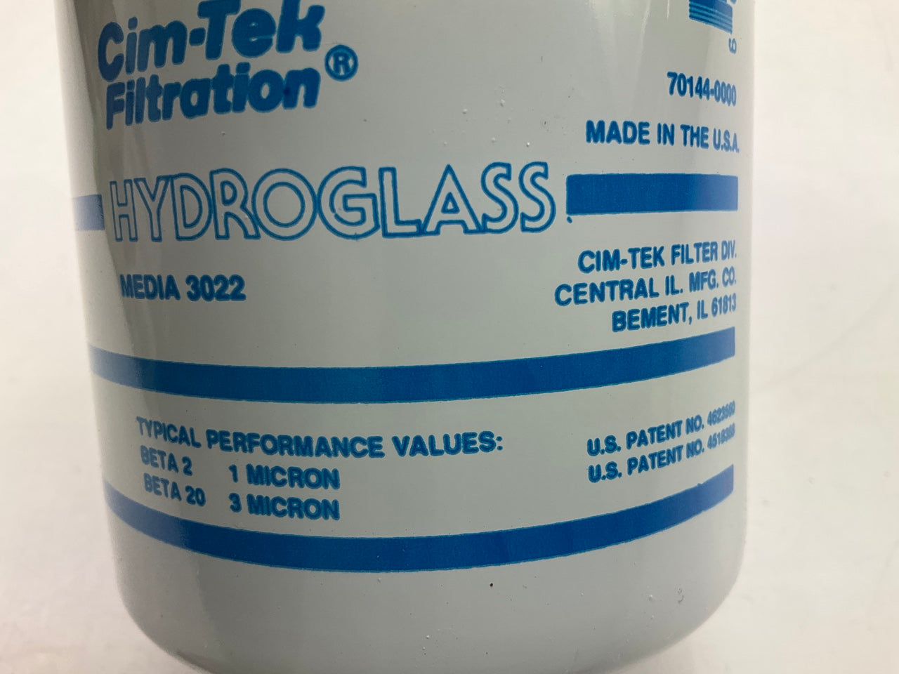 Cim-tek 70144 Gas Fuel Pump Spin-on Fuel Filter, Hydroglass Media