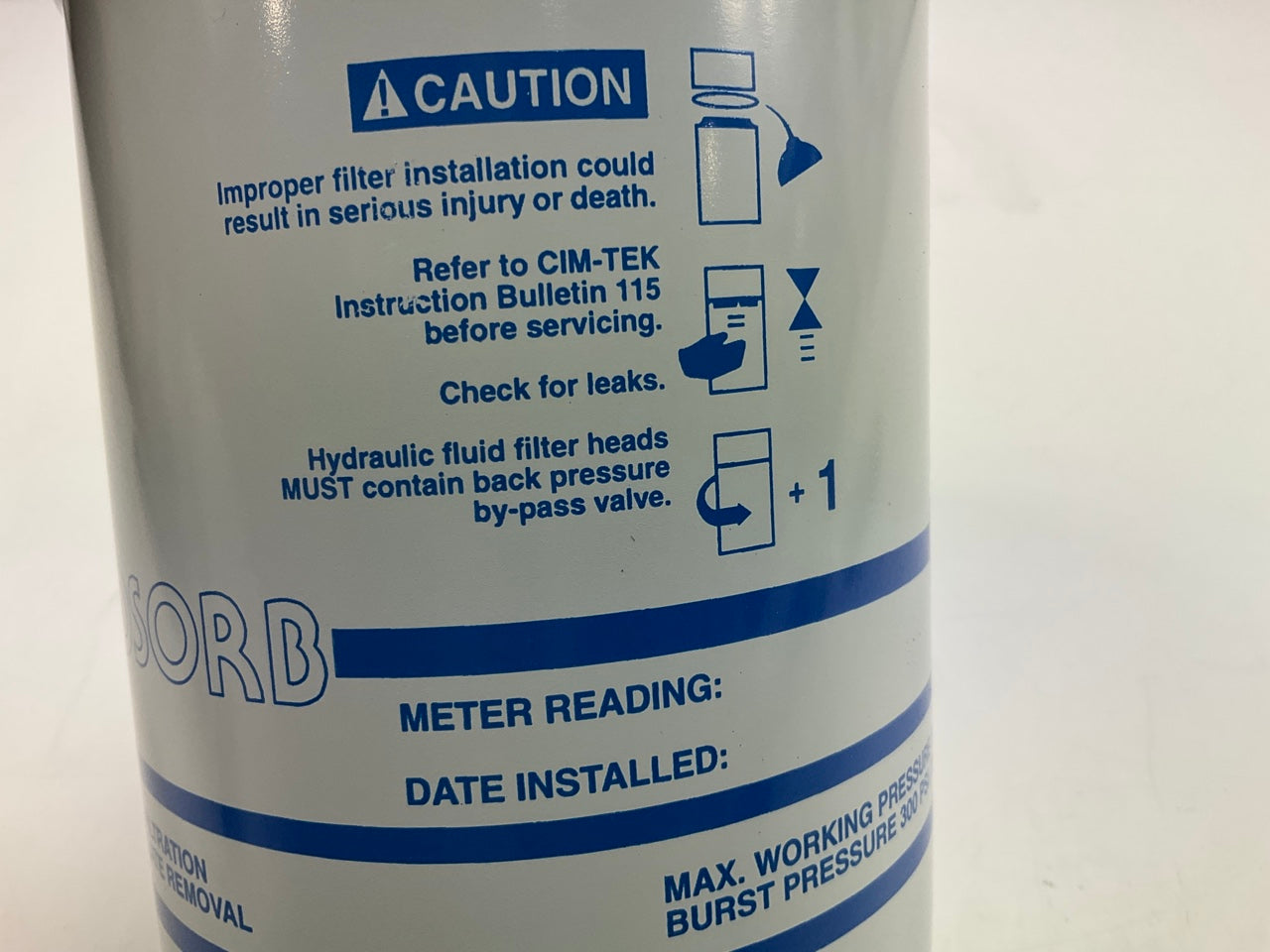 Cim-tek 70160 Spin-on Fuel Filter - Hydrosorb Water-Removal Media, 40 GPM