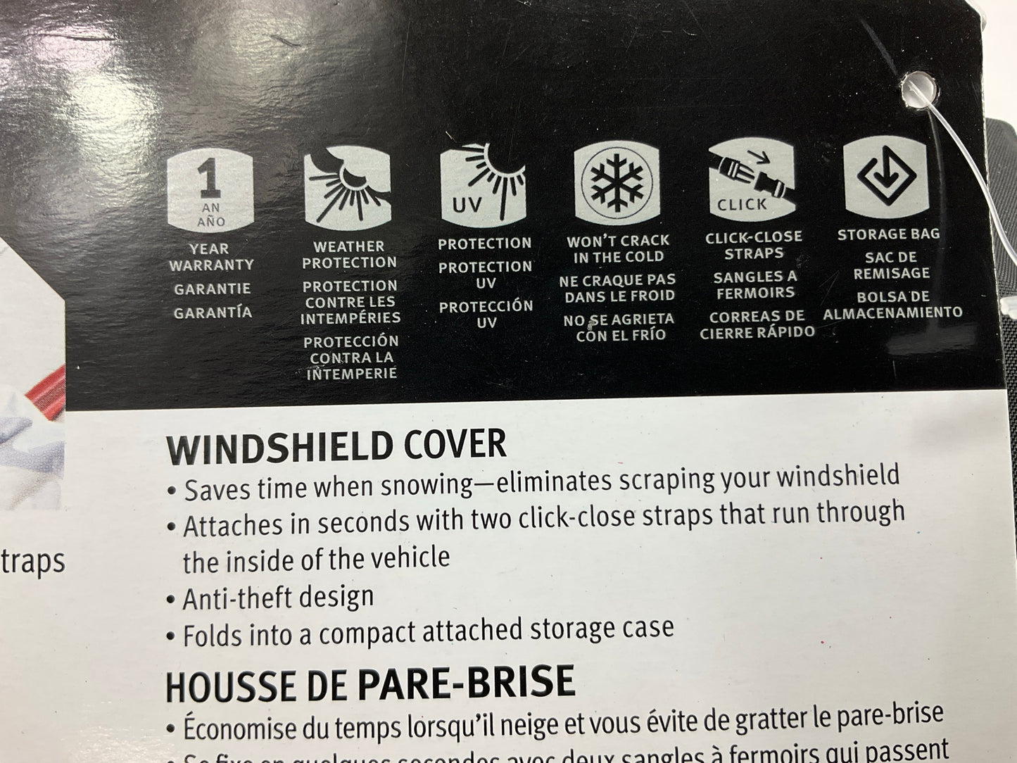 ClassiC Auto Windshield Cover 67''W X 28''H Protects Against Snow & FREEZING ICE