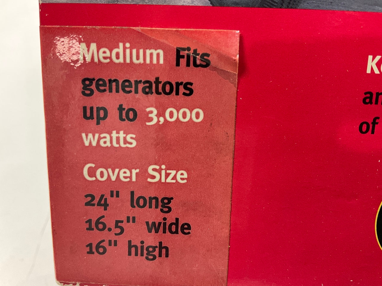 Classic Accessories 79527 Generator Cover, Medium Size, 24'' L X 16.5'' W X 16'' H