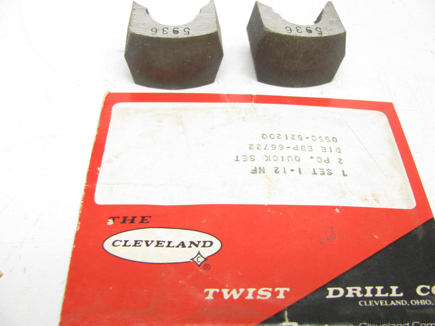 NOS Vintage 0550-521200 Cleveland Twist Drill 1 - 12 NF Die Set EDP-66722