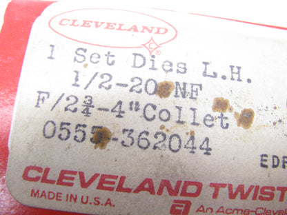 NOS Vintage 0555-362044 Cleveland LH Twist Drill 1/2 -20 NF Die Set