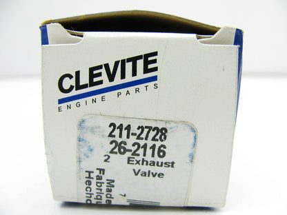 (2) Clevite 211-2728 Engine Exhaust Valves - 1978-1991 GM 181 196 231 252-V6