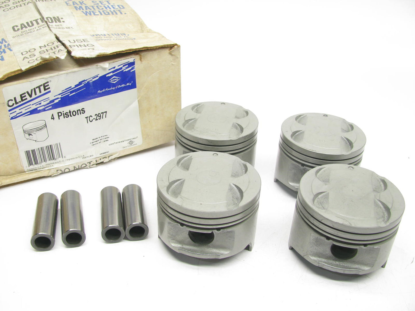 (4) Clevite 77 TC-2977 Engine Piston STD For 1991-1996 Escort & Tracer 1.8L-L4