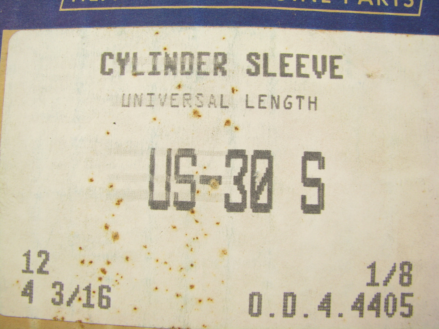 Clevite US-30S Engine Cylinder Sleeve - 4.1875'' Bore, 12.25'' Long, 3/32'' Wall