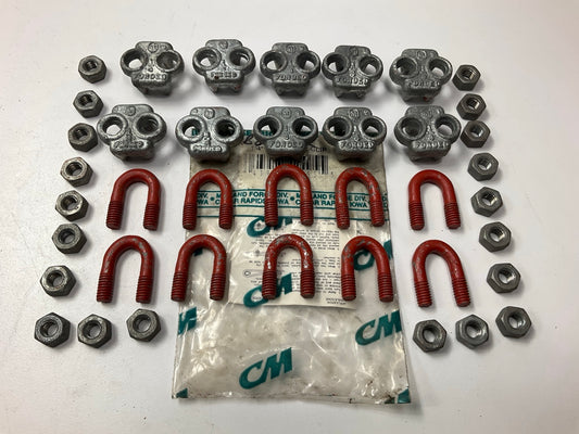 (10) CM M246 1/4'' Steel Cable Wire Rope Clip Clamp