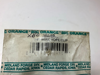 (10) CM M246 1/4'' Steel Cable Wire Rope Clip Clamp