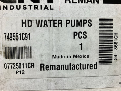 International Harvester 806 856 1206 2856 1456 2806 Reman OEM Water Pump 328889R