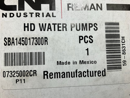 REMAN OEM For Case SBA145017300 Water Pump 145017300, 145016022, 145016221