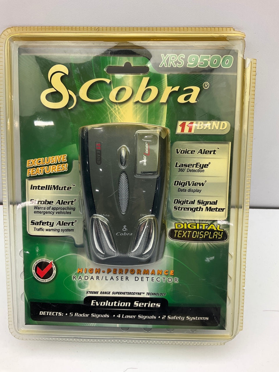 NEW, SEALED Cobra XRS-9500 11 Band Radar Laser Detector Xtreme Range