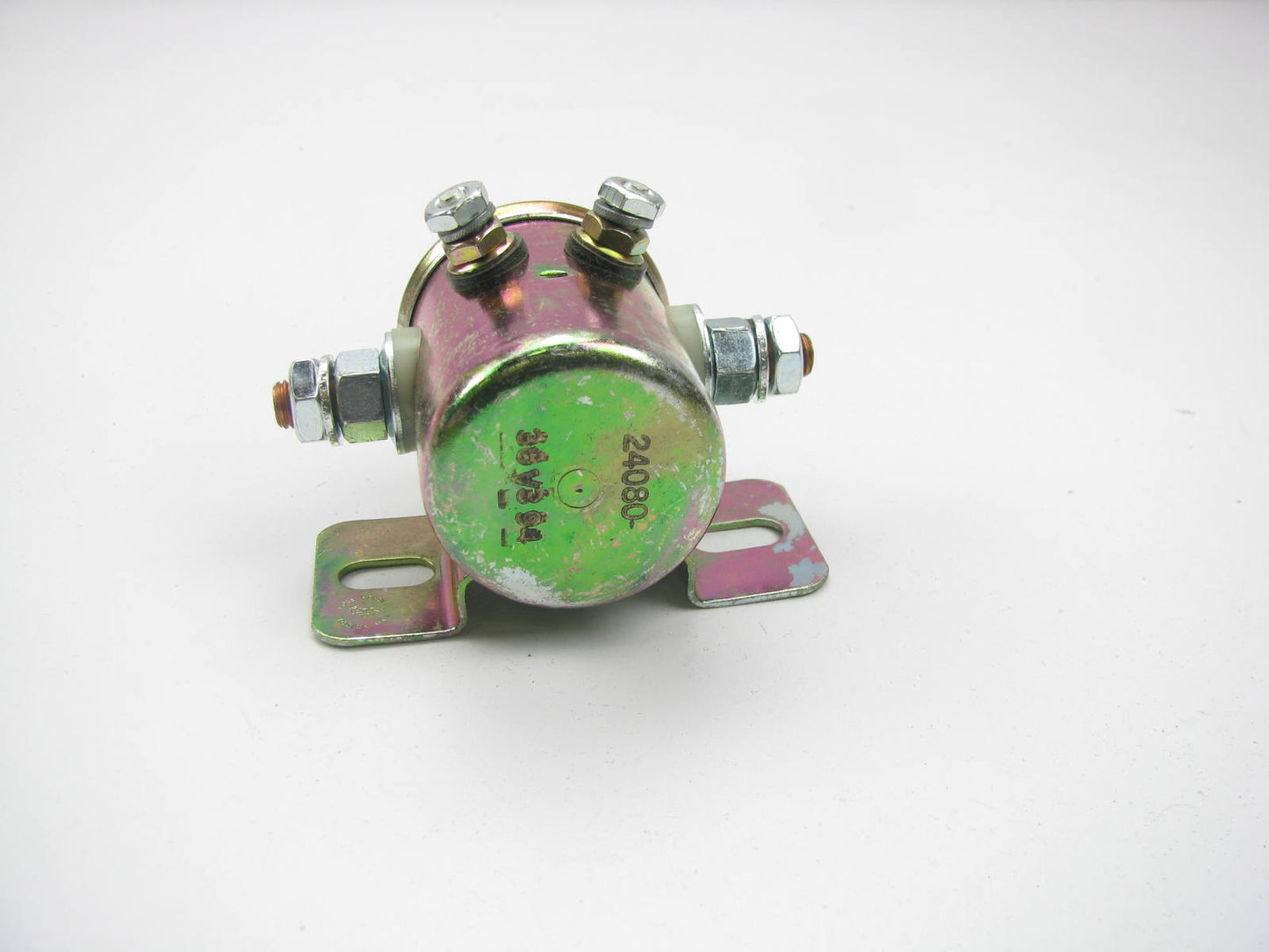 Cole Hersee 24080 DC Solenoid, 36V DC Coil, N.O., SPST, Copper Contact