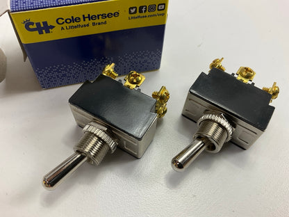 PAIR - Cole Hersee 5590-BX DPDT On-On Toggle Switch, 10 Amp, 6 Terminals