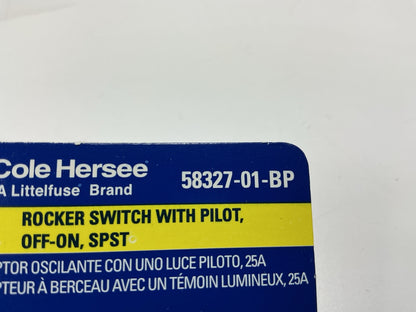Cole Hersee 58327-01-BP Off-On Rocker Switch With Pilot Single Pole 25A 12V