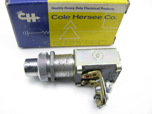 Cole Hersee 9115 Push Button Switch, SPST N.C, On (momentary), 12V DC, 10A/12Vdc