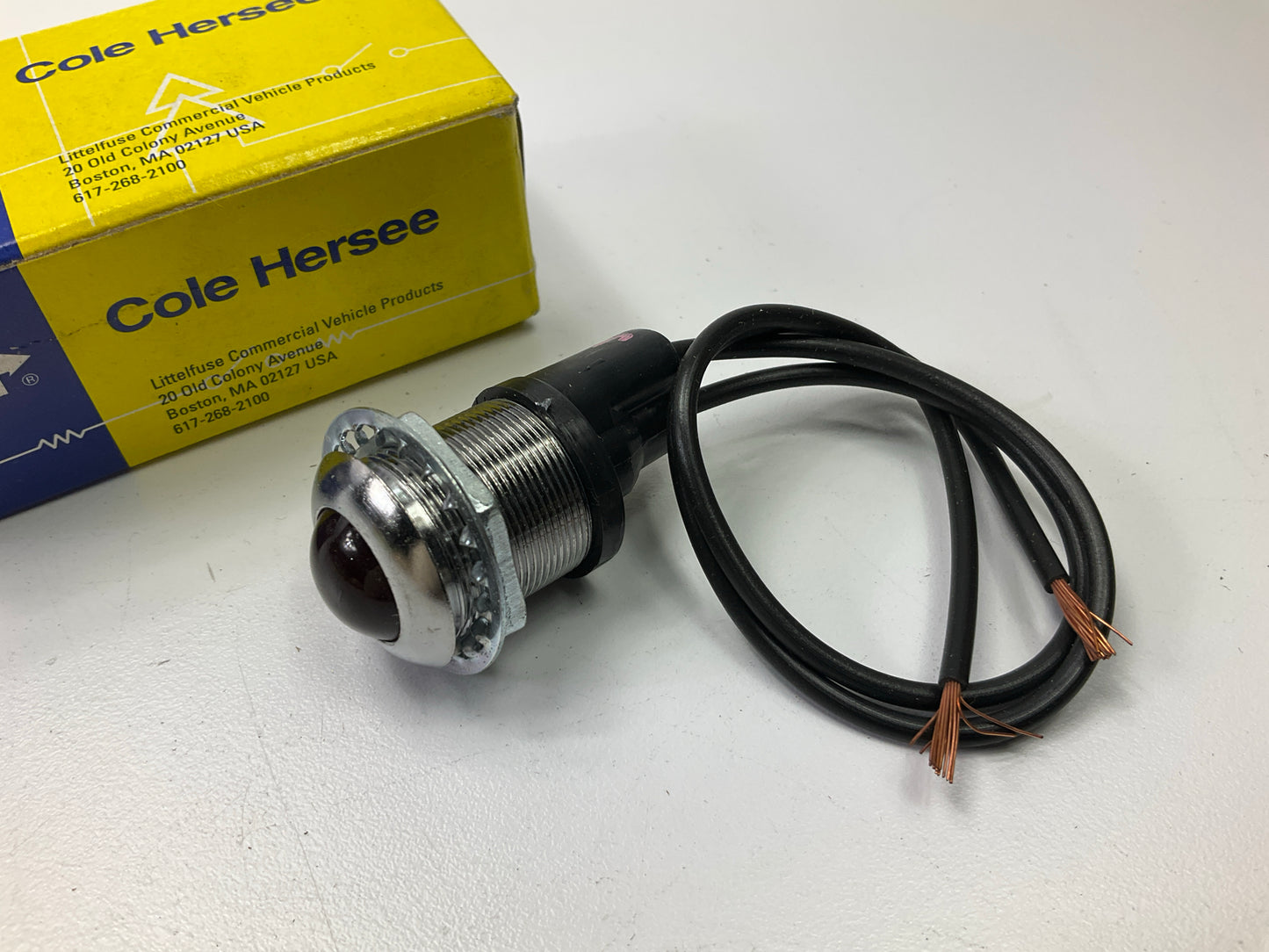 Cole Hersee PL-20-RC000-BX Pilot Light, 12V, Incandescent Lamp, Red Lens
