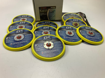 (10) Color Extra 6'' Low Profile Stick-On Sanding Disc Pad, USA, 12,000 RPM