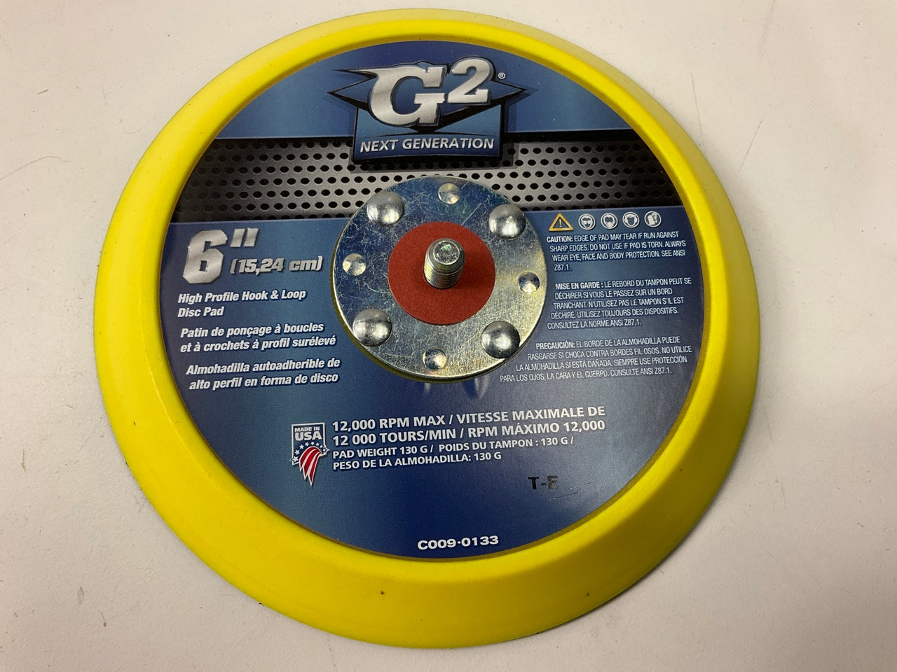 10 Color Extra 6'' High Profile Hook & Loop Sanding Disc Pads USA Made 12,000 RPM