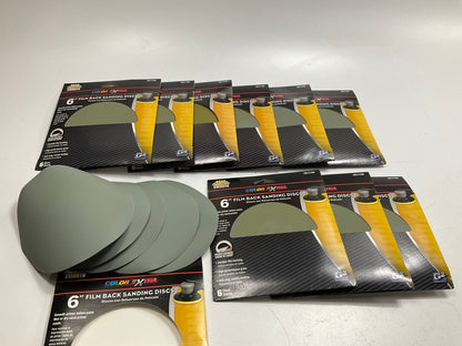 60 Discs - Color Extra CX11134 6'' Film Back Sanding Discs P600 600 Grit