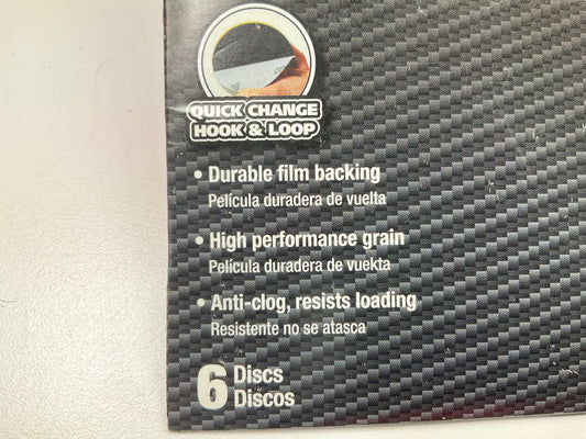 6 Pack - Color Extra CX11134 6'' Film Back Sanding Discs P600 600 Grit