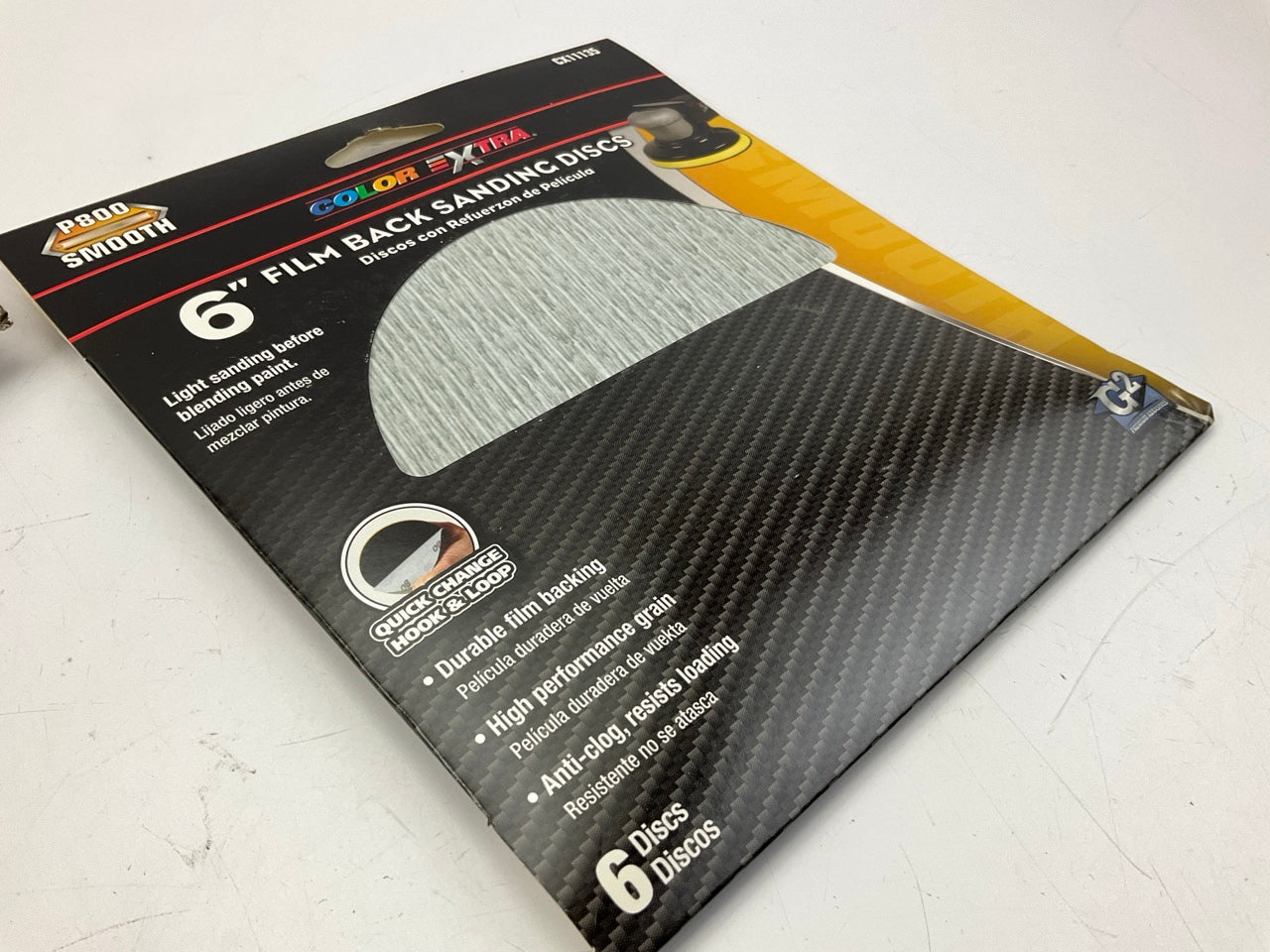 5 PACKS - Color Extra CX11135  6'' Film Back Sanding Discs, P800 Grit, 6 In Each