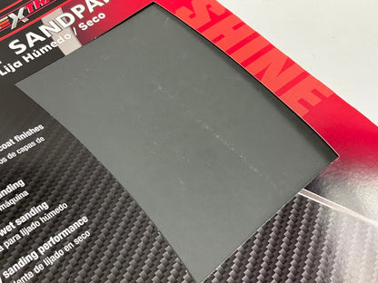 (2) Pack Of 5 Color Extra WET/DRY Sandpaper Sheet 9''X11'' P2500 2500 Grit Shine