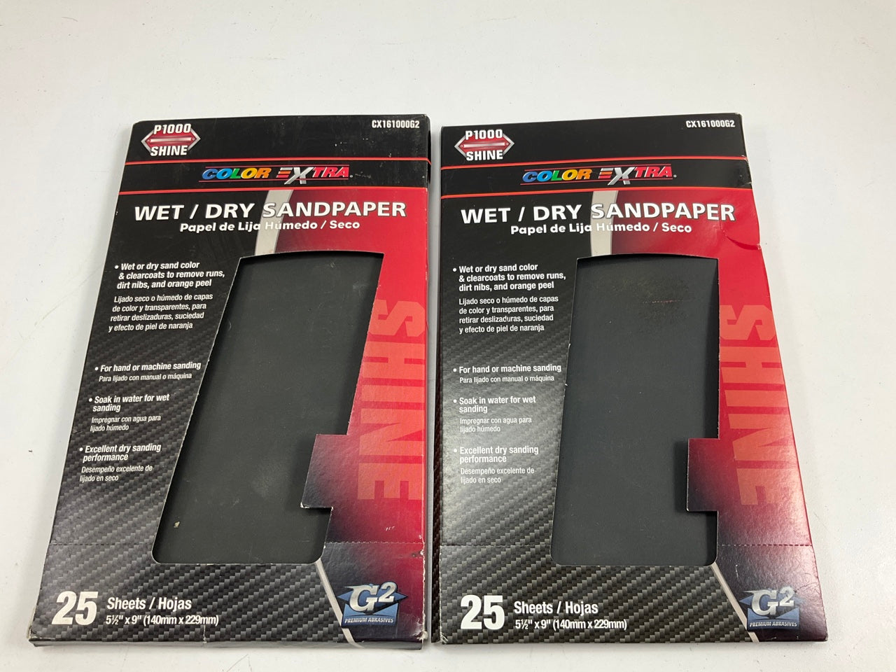 50 Sheets Color Extra CX161000G2 5.5''x9'' Wet Or Dry, 1000 Grit Sandpaper Sheets