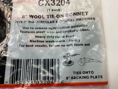 Color Extra CX3024 8'' Wool Tie-on Polishing Buffing Pad Bonnet