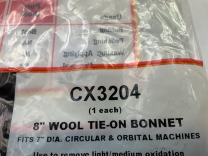 Color Extra CX3024 8'' Wool Tie-on Polishing Buffing Pad Bonnet