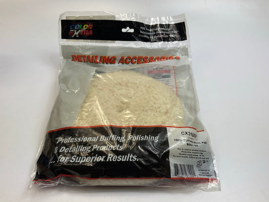 Color Extra CX3100P Polishing Buffing Pad Bonnet 100 % Tufted Wool For 7'' Plate
