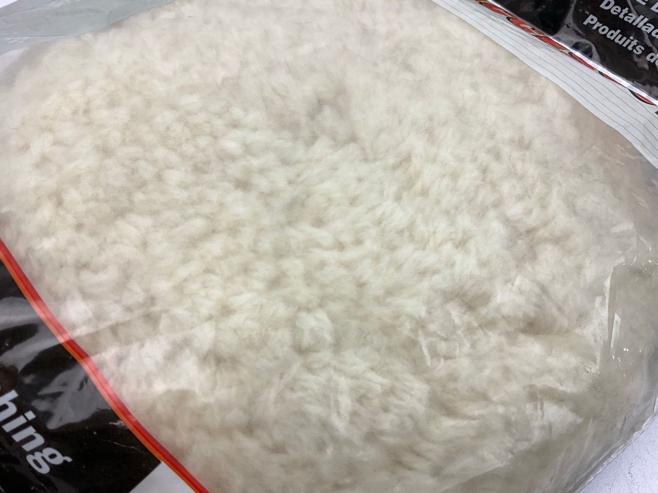 Color Extra CX3110P 100% Tufted 6''-7'' Wool Buffing Pad Hook & Loop