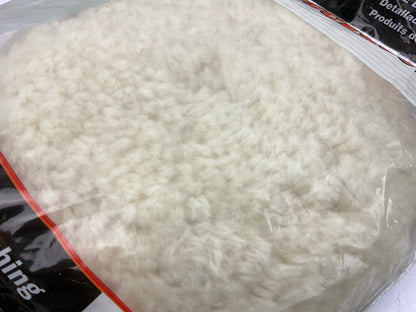 Color Extra CX3110P 100% Tufted 6''-7'' Wool Buffing Pad Hook & Loop