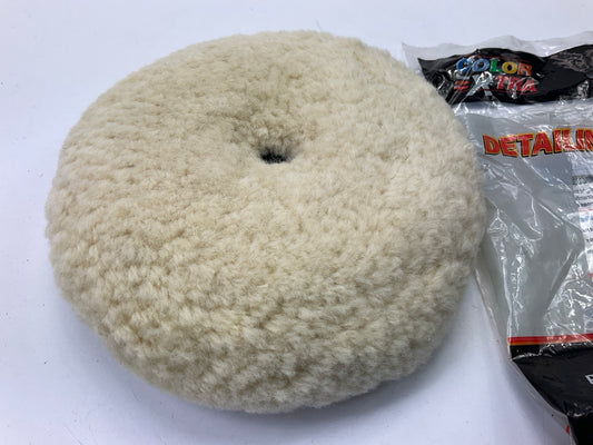 Color Extra CX3200 6'' 100% Tufted Wool Pad For 1/4'' Shaft Drill