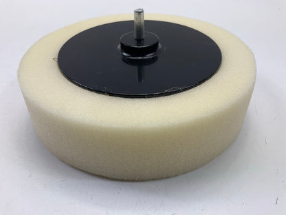 (2) Color Extra CX3201 6'' White Foam Polishing Buffing Pads, 1/4'' Drill Mount