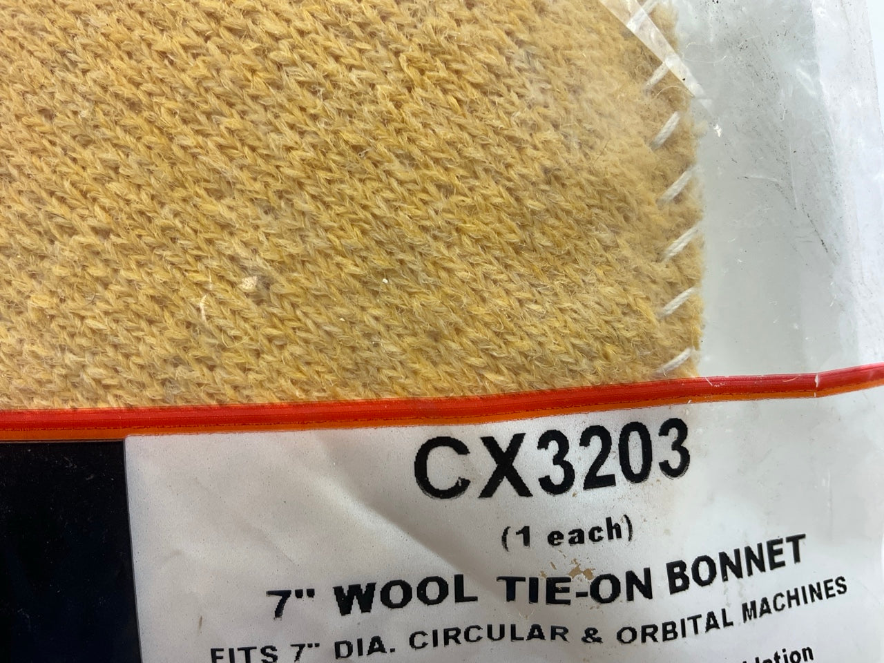 Color Extra CX3203 7'' Wool Tie Onorbital Buffer Pad Bonnet