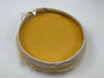 Color Extra CX3204 Polishing Buffing Pad Bonnet - 8'' Wool Tie-On Bonnet