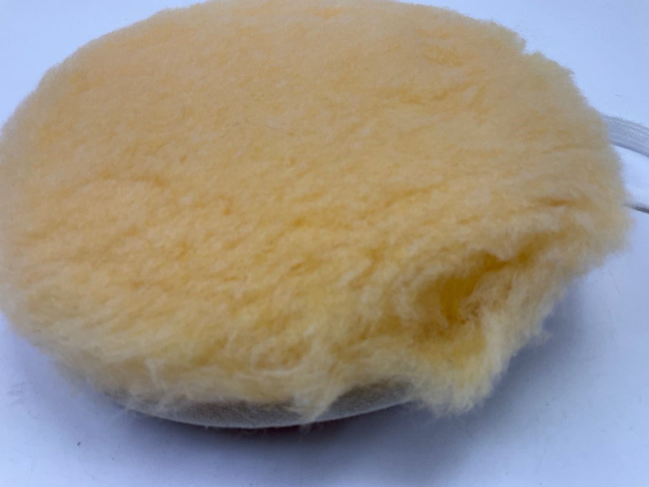 Color Extra CX3204 Polishing Buffing Pad Bonnet - 8'' Wool Tie-On Bonnet