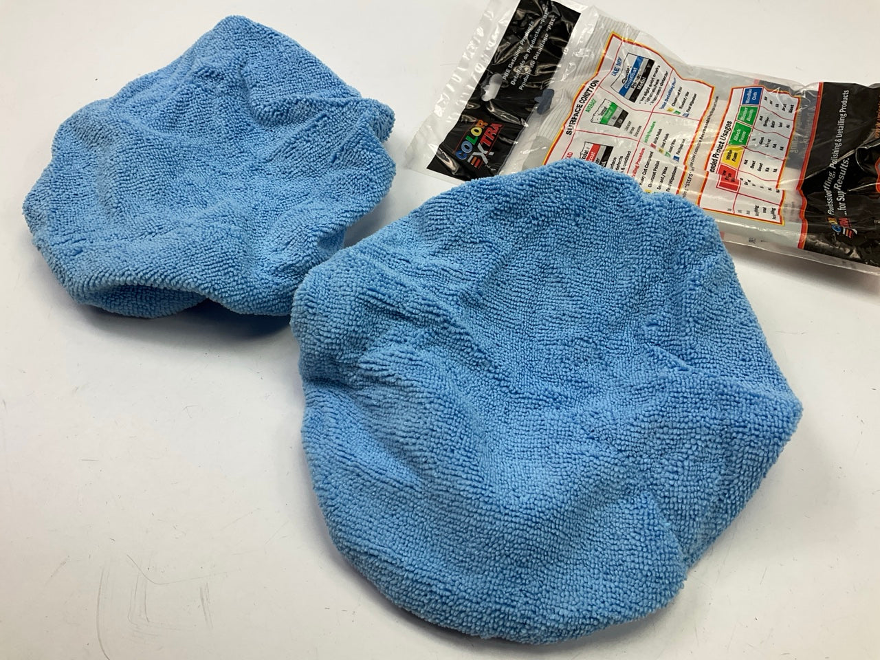 NEW 9'' - 10'' Terry Microfiber Bonnet Orbital Car Buff Bonnet Pads (PAIR)